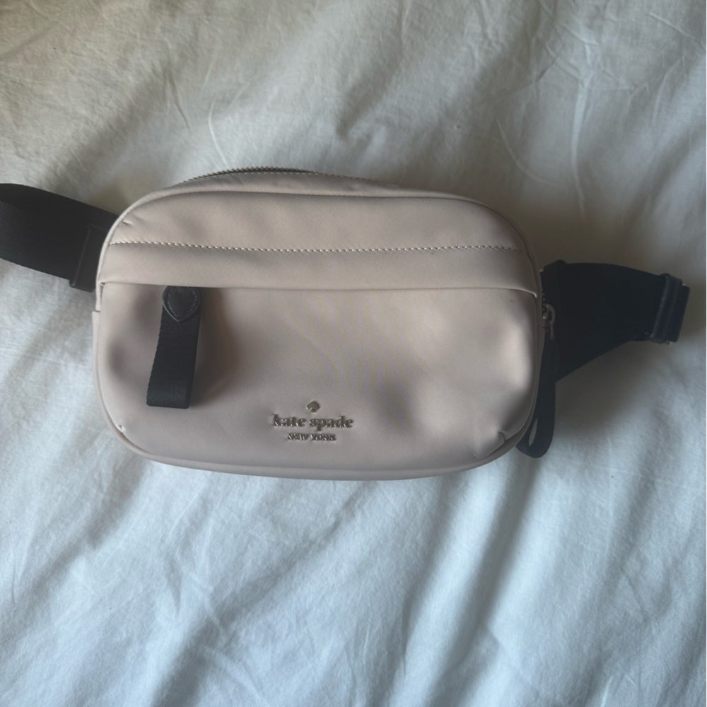 Kate Spade Cream Belt Bag with Black Accents